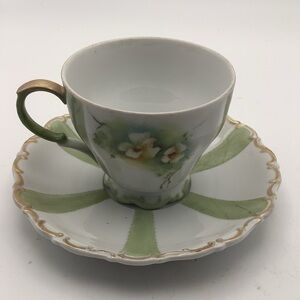 Vintage Bavaria Seltzmann Weiden Hand-Painted Cup and Saucer